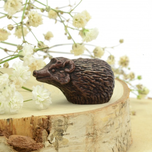 Miniature Bronze Standing Hedgehog Sculpture